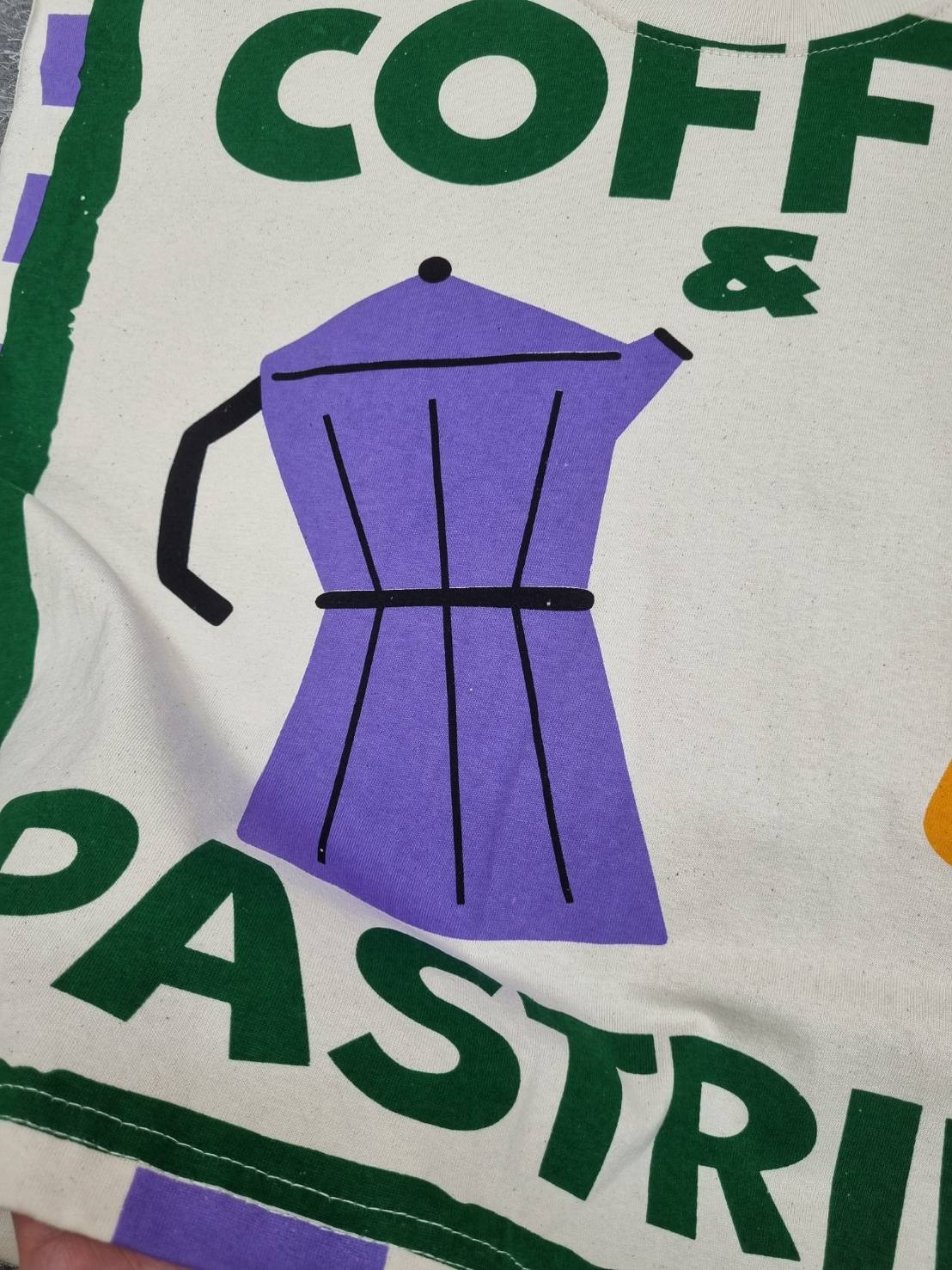 เสื้อครอปแฟชั่น Coffee PASTRIES   ลายกาแฟขนมปังสไตล์เกาหลี (สำเนา)