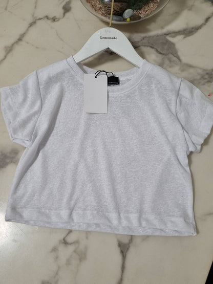 เสื้อครอปเอวลอย แฟชั่นเกาหลี สไตล์วินเทจใส่สบาย