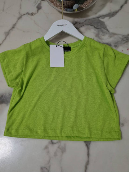 เสื้อครอปเอวลอย แฟชั่นเกาหลี สไตล์วินเทจใส่สบาย